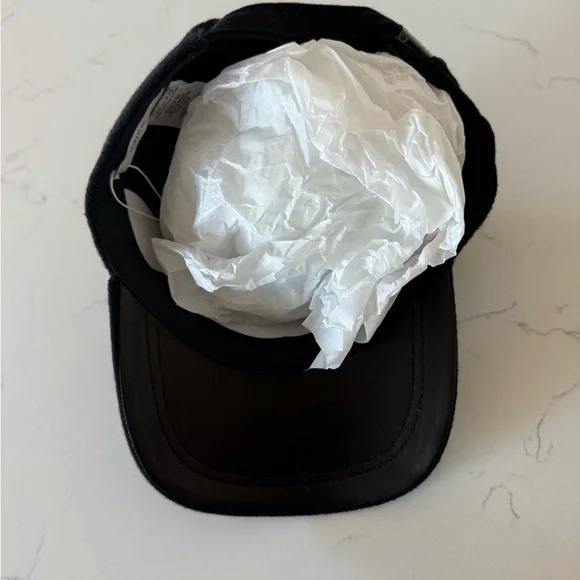 NWT Vince Cashmere Leather Women’s Baseball Hat - Picture 8 of 9